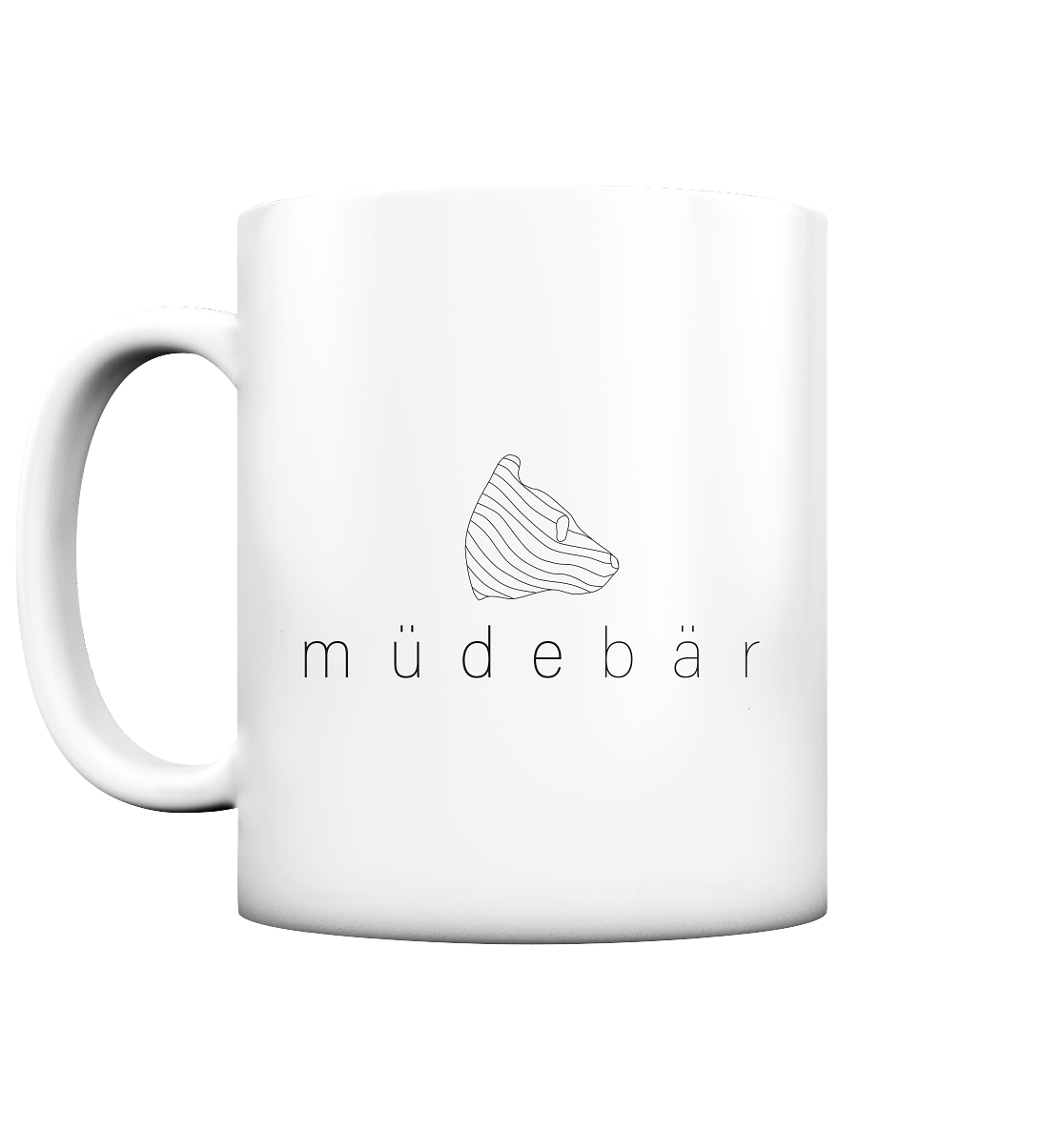 Müdebär Logo-Kollektion (dunkles Logo) - Tasse matt