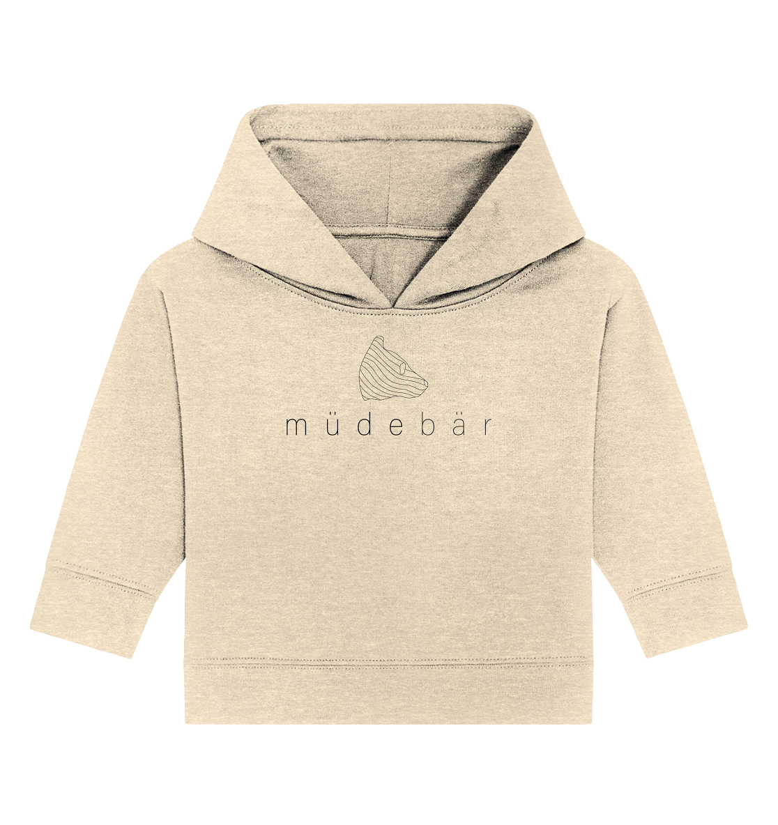 Müdebär Logo-Kollektion (dunkles Logo) - Baby Organic Hoodie