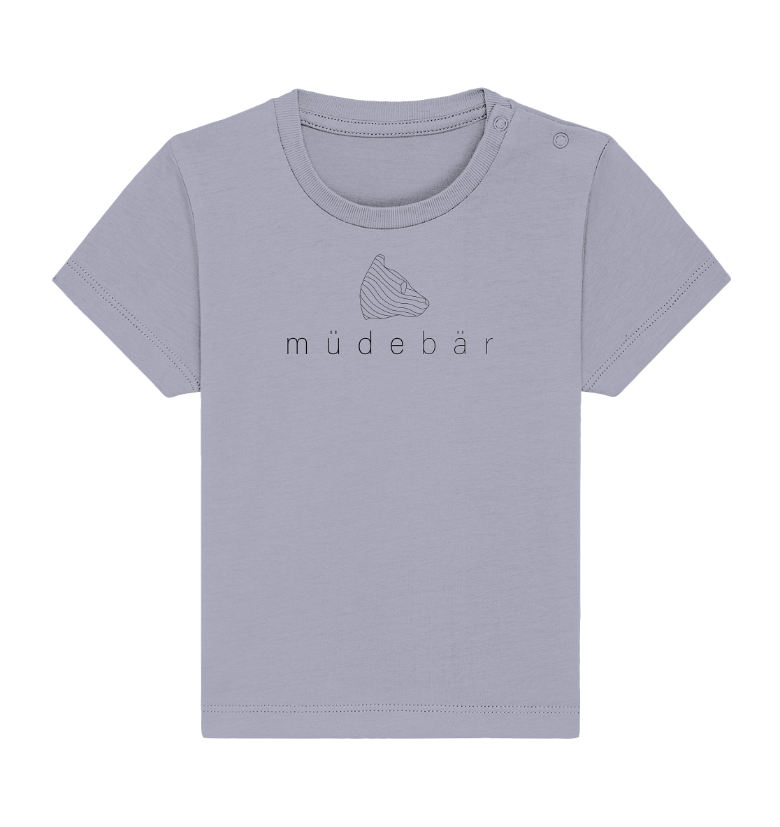 Müdebär Logo-Kollektion (dunkles Logo) - Baby Organic Shirt