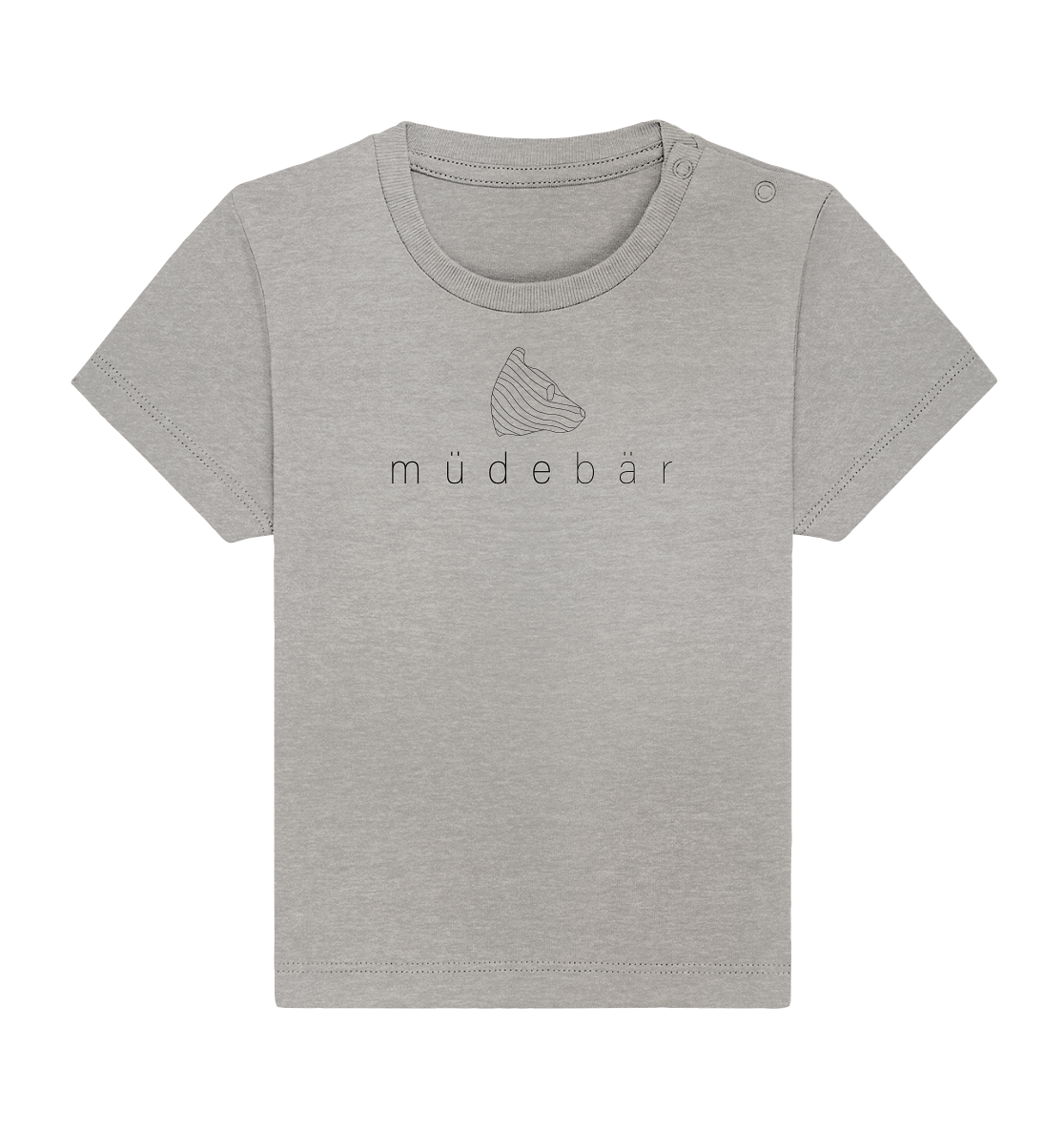 Müdebär Logo-Kollektion (dunkles Logo) - Baby Organic Shirt