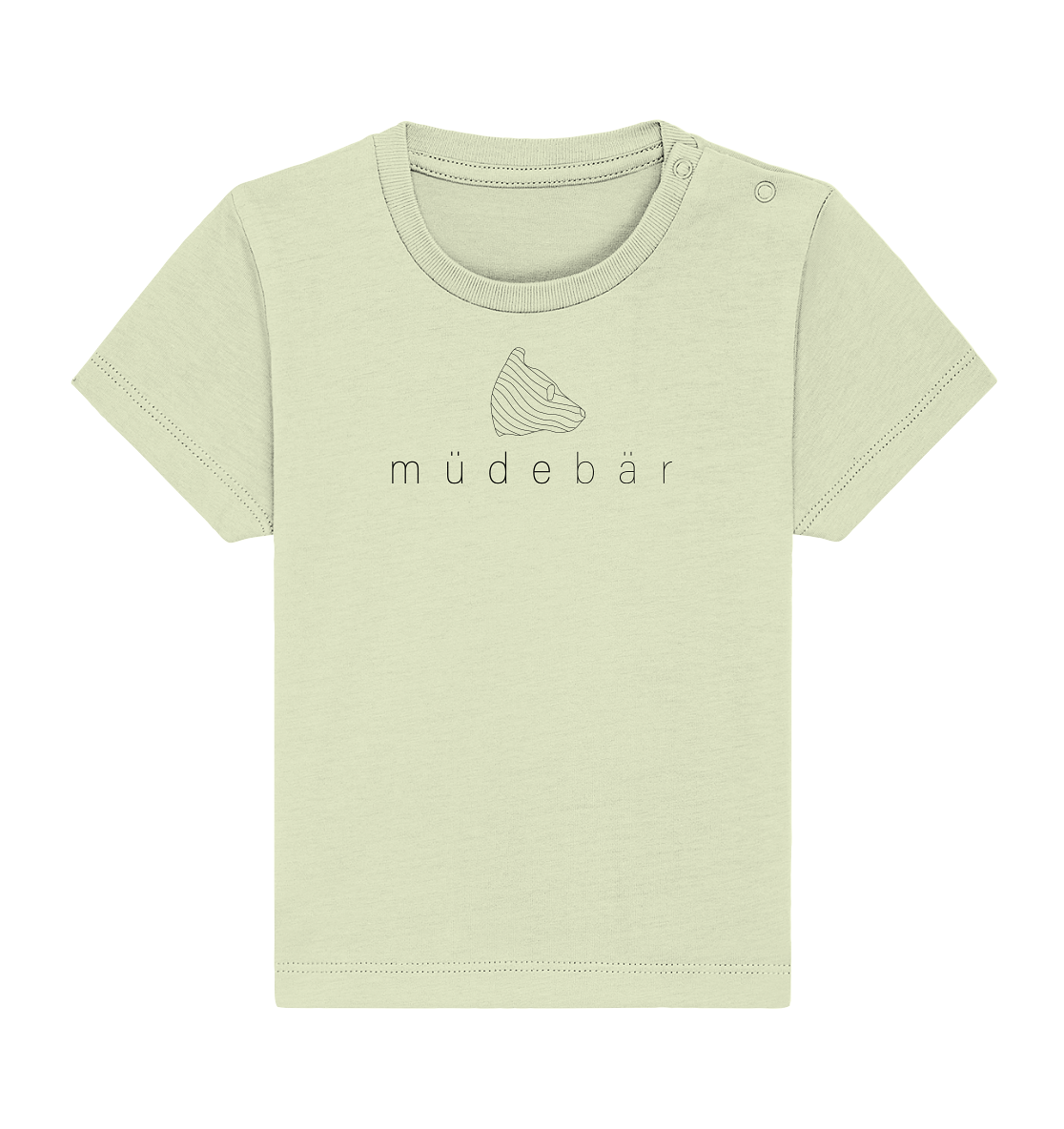 Müdebär Logo-Kollektion (dunkles Logo) - Baby Organic Shirt