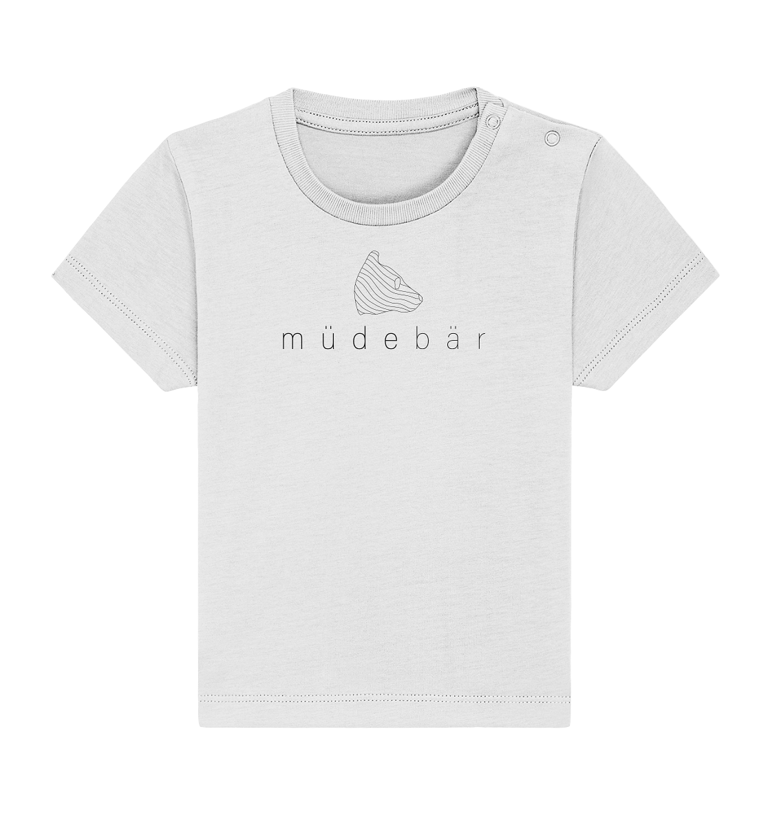 Müdebär Logo-Kollektion (dunkles Logo) - Baby Organic Shirt