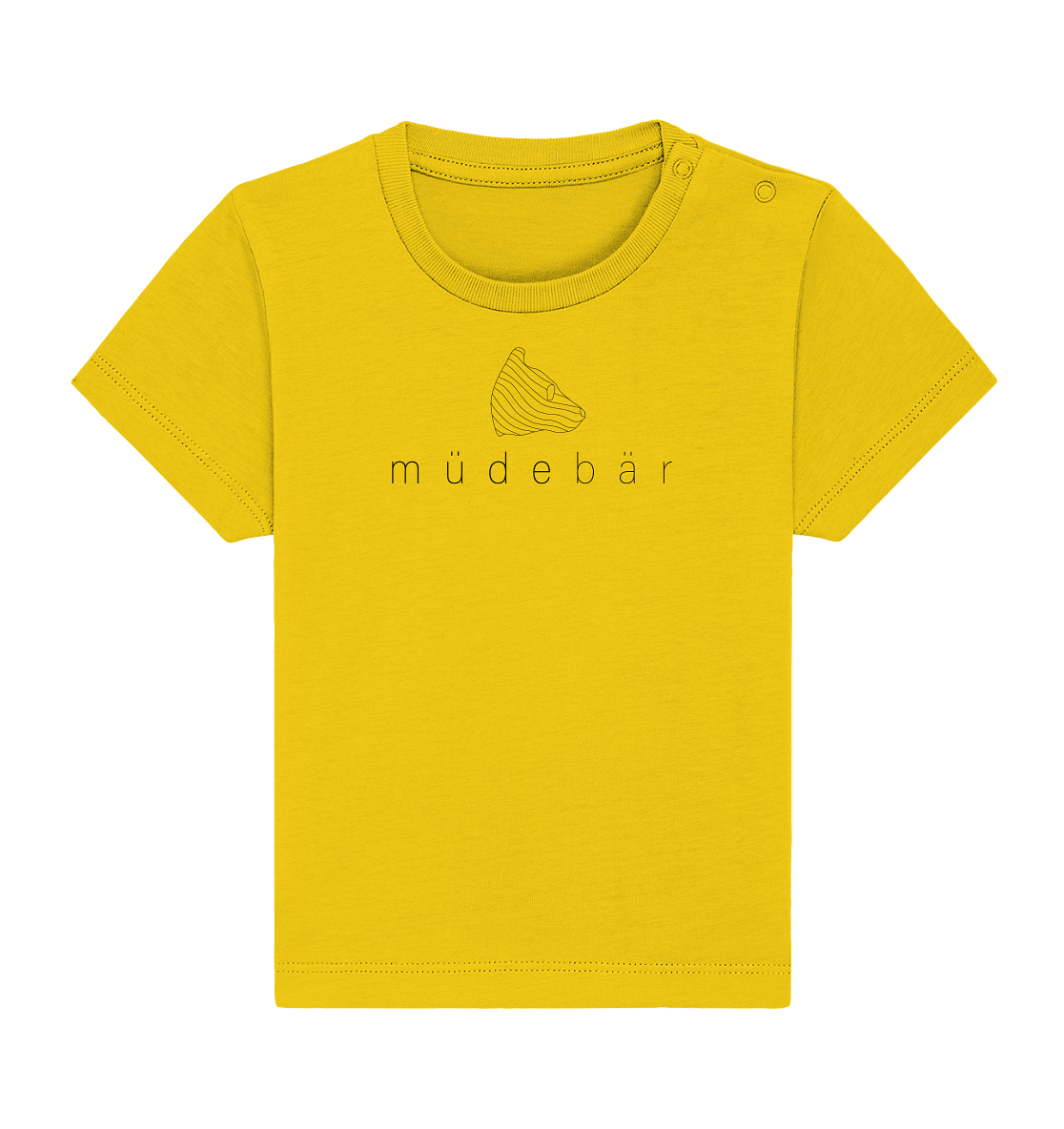 Müdebär Logo-Kollektion (dunkles Logo) - Baby Organic Shirt