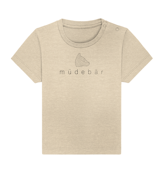 Müdebär Logo-Kollektion (dunkles Logo) - Baby Organic Shirt