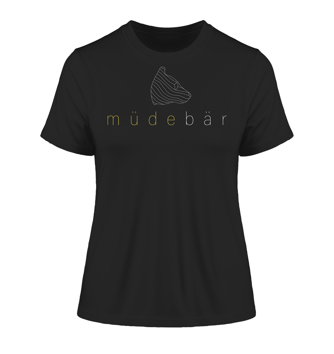 Müdebär Logo-Kollektion (helles Logo) - Fitted Ladies Organic Shirt