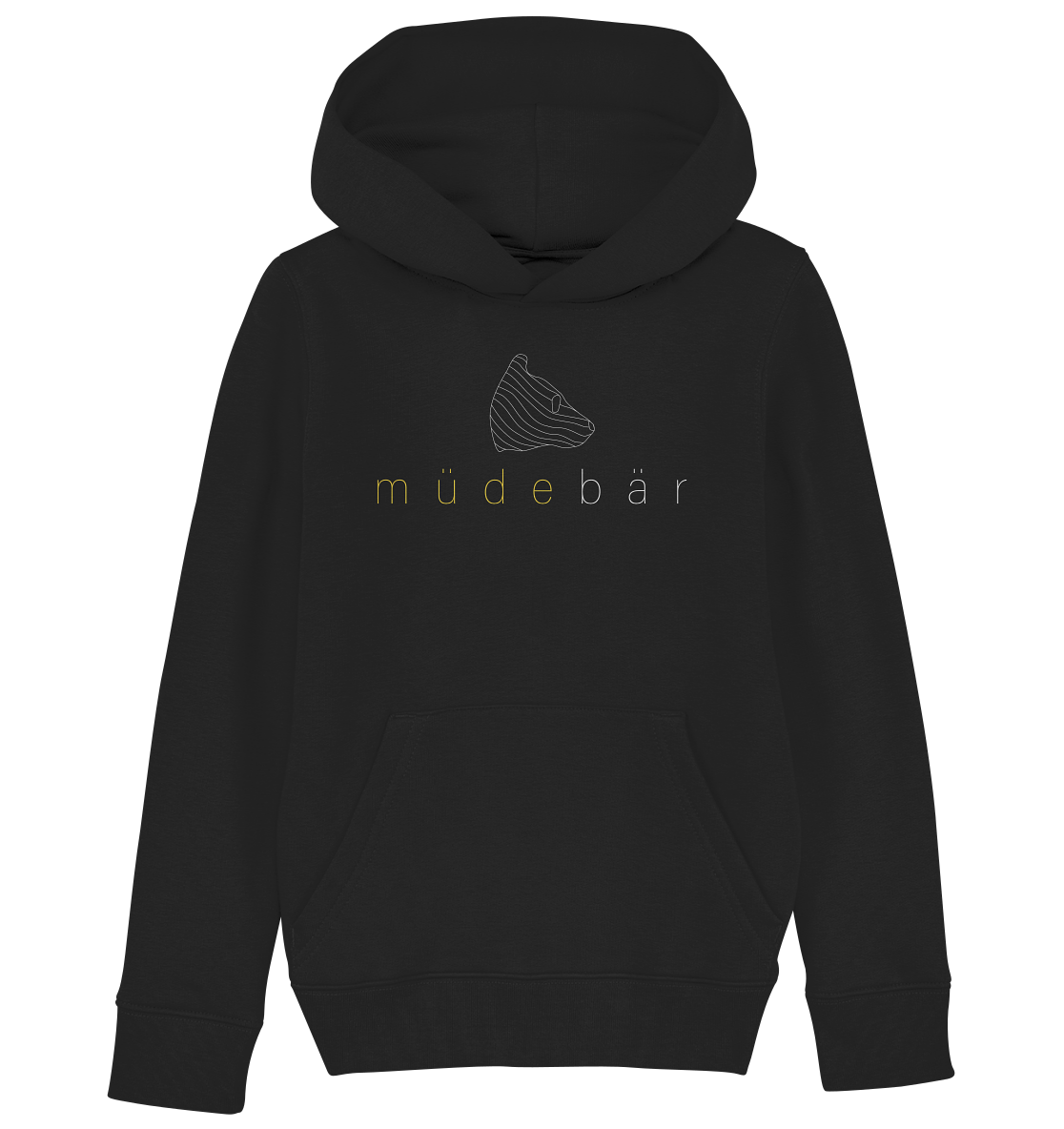 Müdebär Logo-Kollektion (helles Logo) - Kids Organic Hoodie