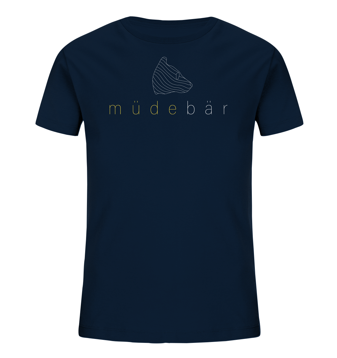 Müdebär Logo-Kollektion (helles Logo) - Kids Organic Shirt
