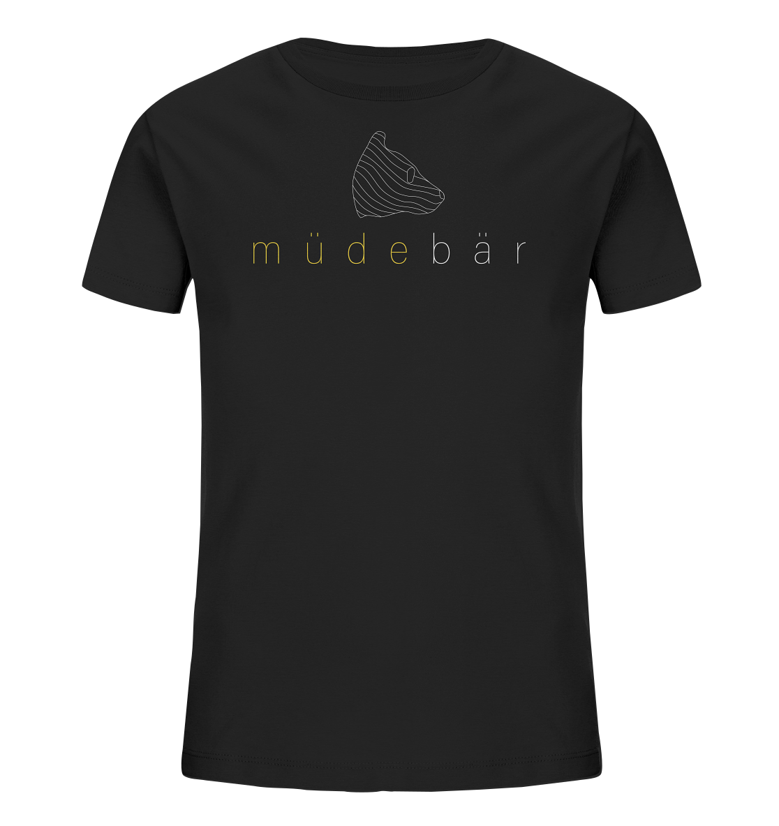 Müdebär Logo-Kollektion (helles Logo) - Kids Organic Shirt