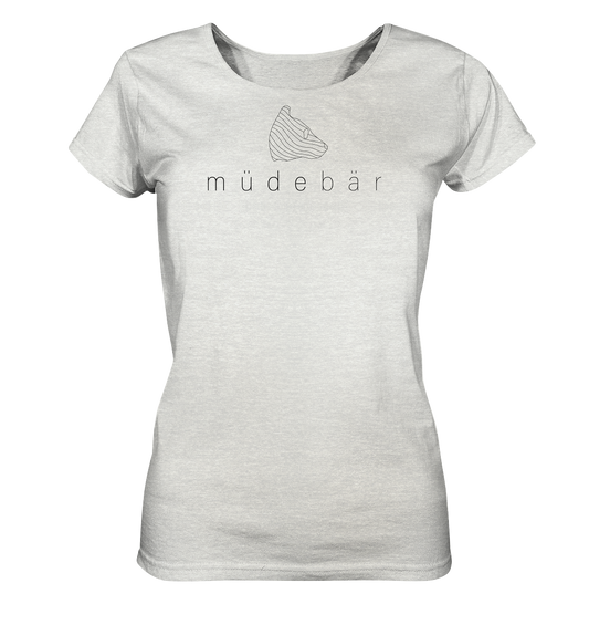 Müdebär Logo-Kollektion (dunkles Logo) - Ladies Organic Shirt (meliert)