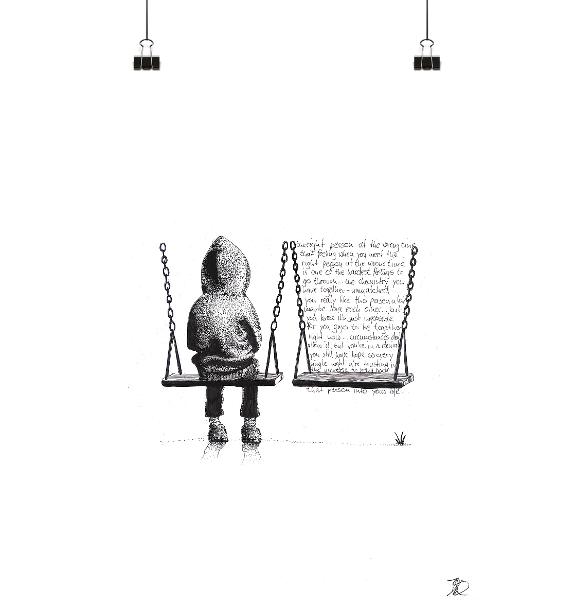 Schaukeljunge - Poster Din A4 (hoch)