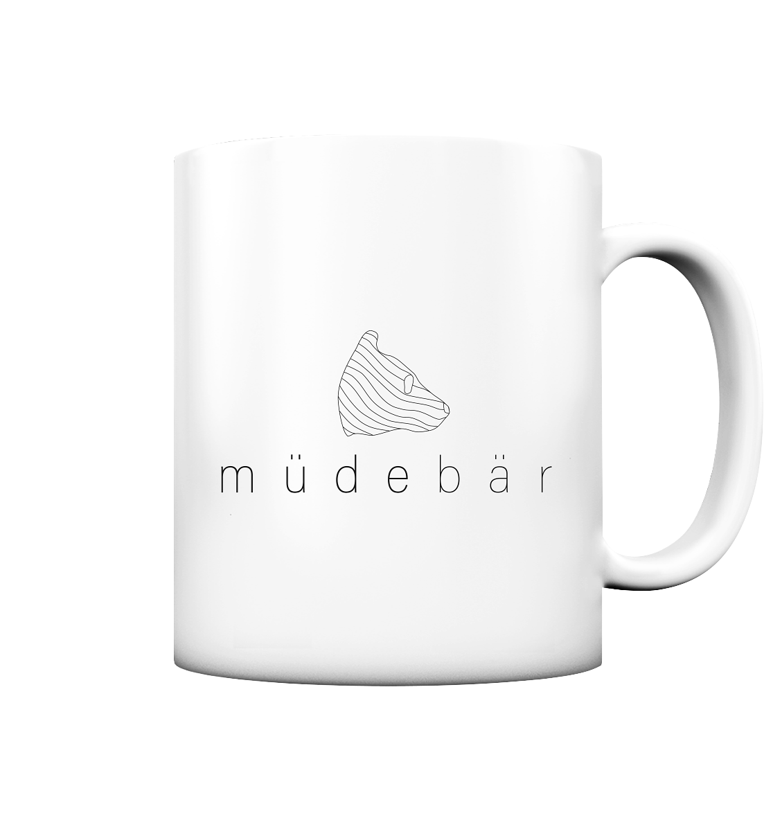 Müdebär Logo-Kollektion (dunkles Logo) - Tasse matt