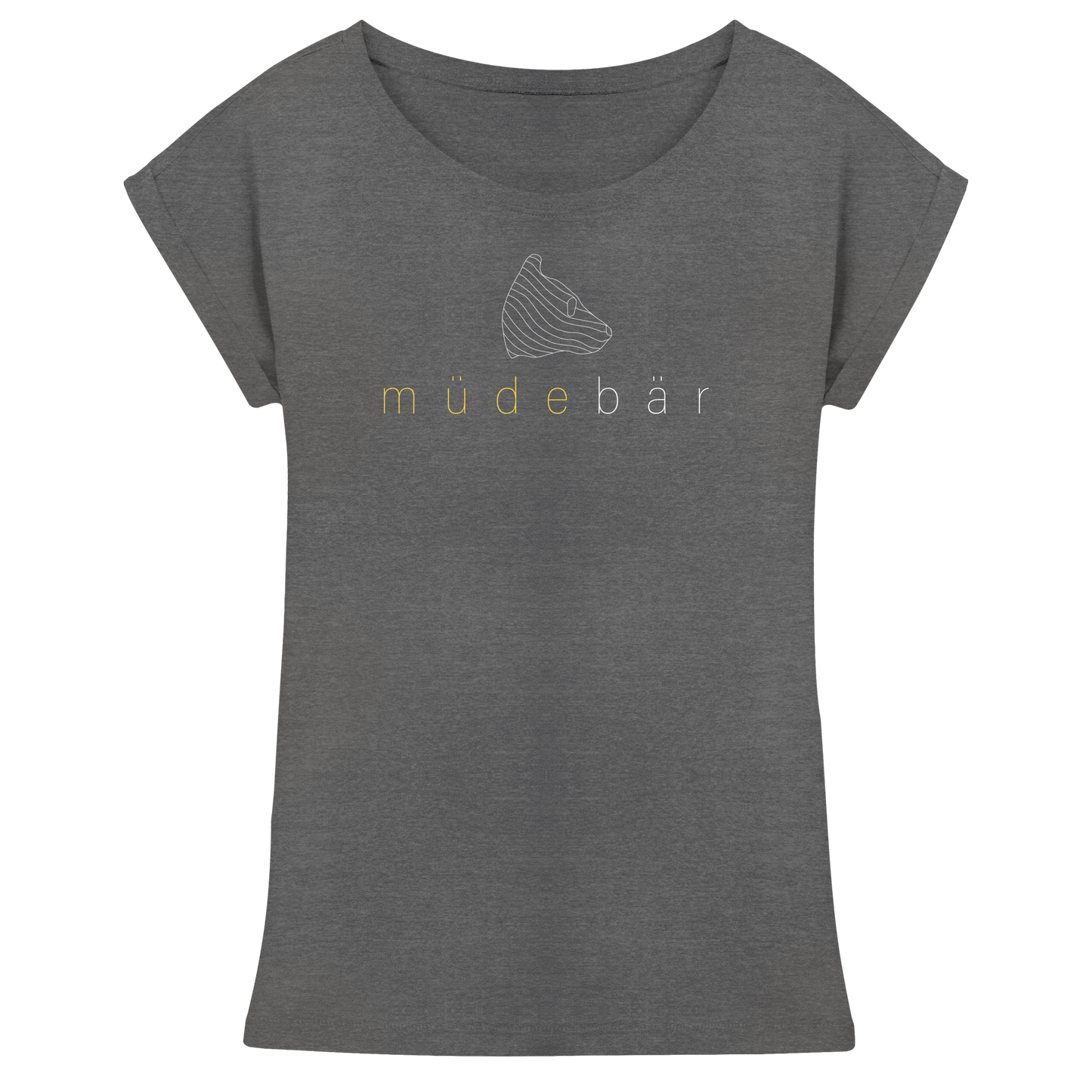 Müdebär Logo-Kollektion (helles Logo) - Womens Extended Shoulder T-Shirt