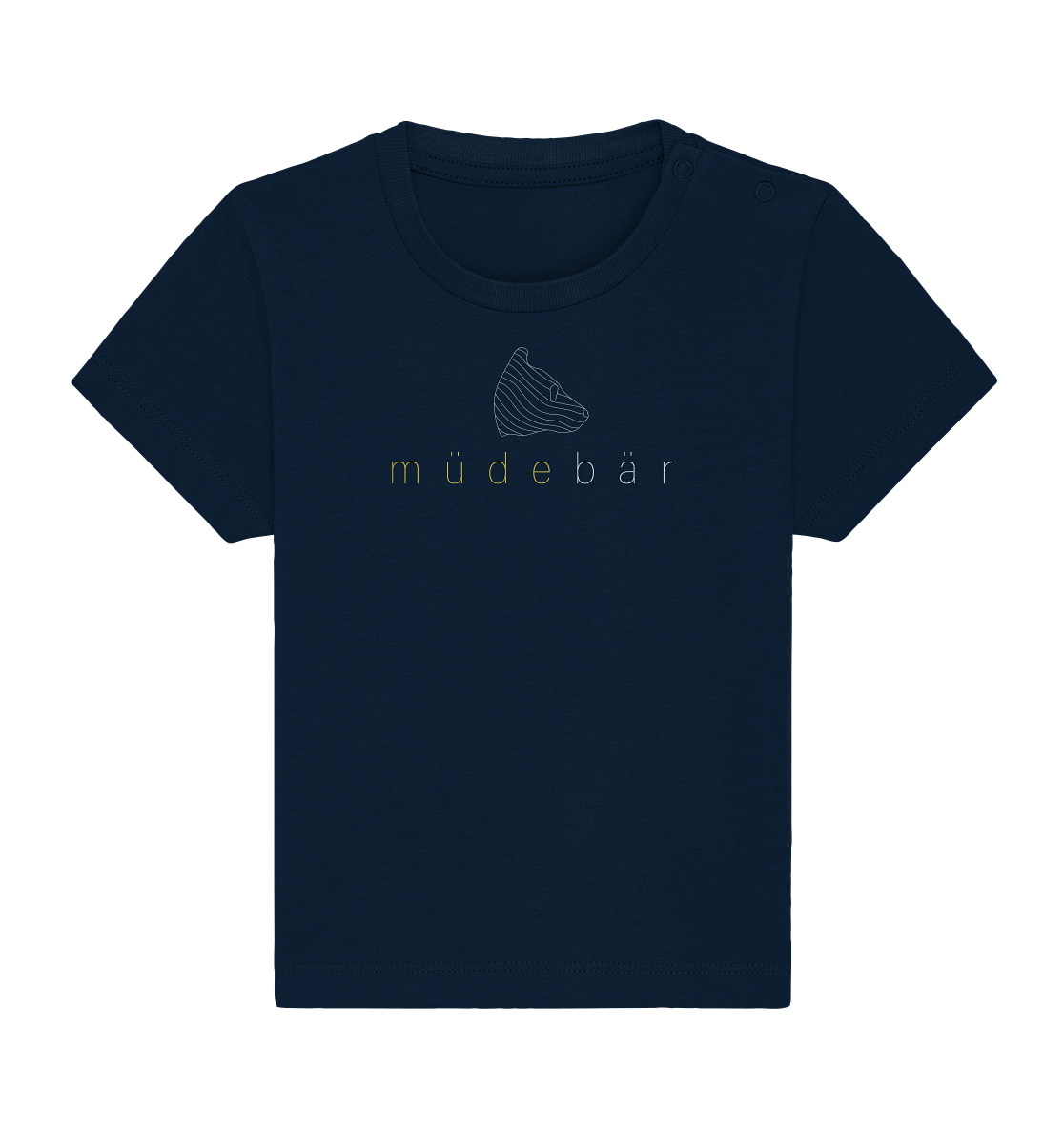 Müdebär Logo-Kollektion (helles Logo) - Baby Organic Shirt