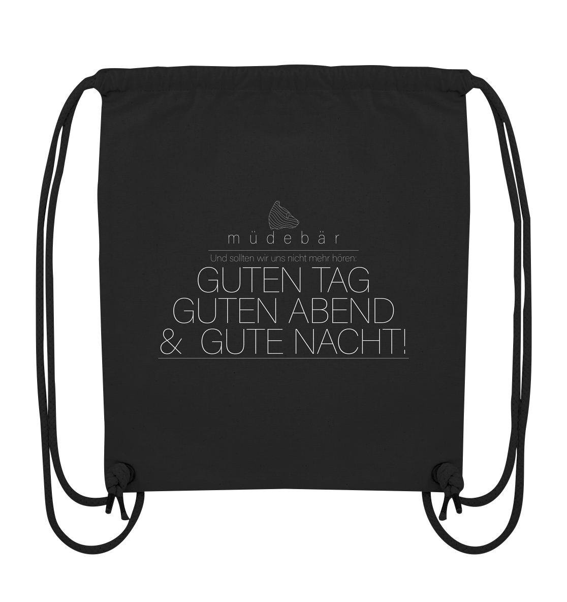 Guten Tag - helles Logo - Organic Gym-Bag
