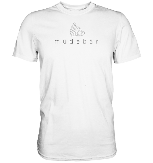 Müdebär Logo-Kollektion (helles Logo) - Premium Shirt